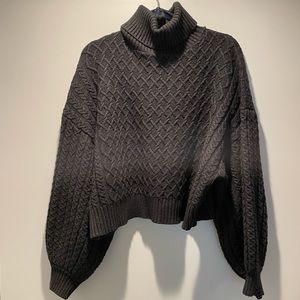 Zara size M gray turtleneck sweater
